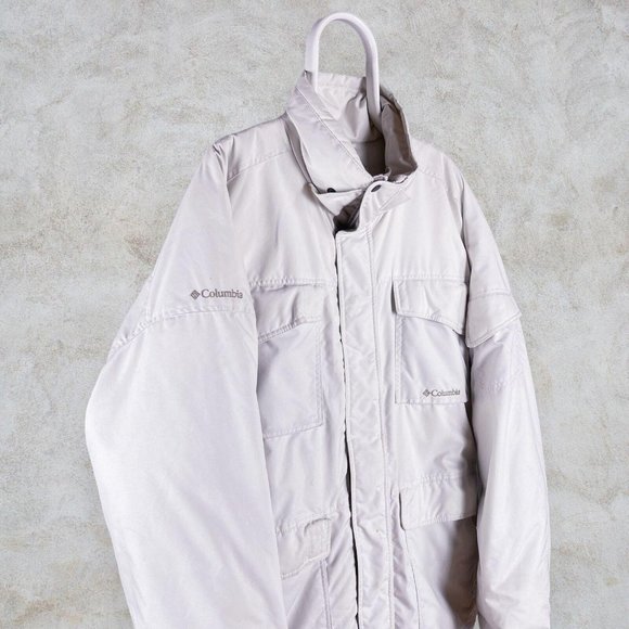 Columbia Puffer Jacket White Down Fill Mens XL - Picture 6 of 8